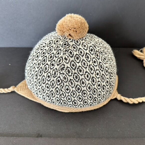 Gucci Mens Peruviano Tapestry Ear Flap Tasselled Cap in Beige - Picture 3 of 9